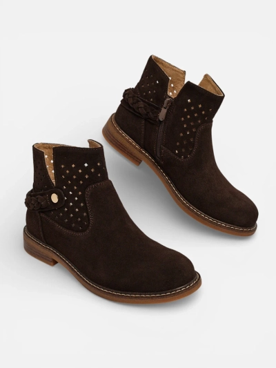 Ажурні ботильйони жіночі зі шкіри натуральної Unimi