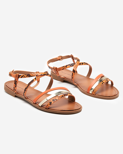 Помаранчеві жіночі босоніжки Elione