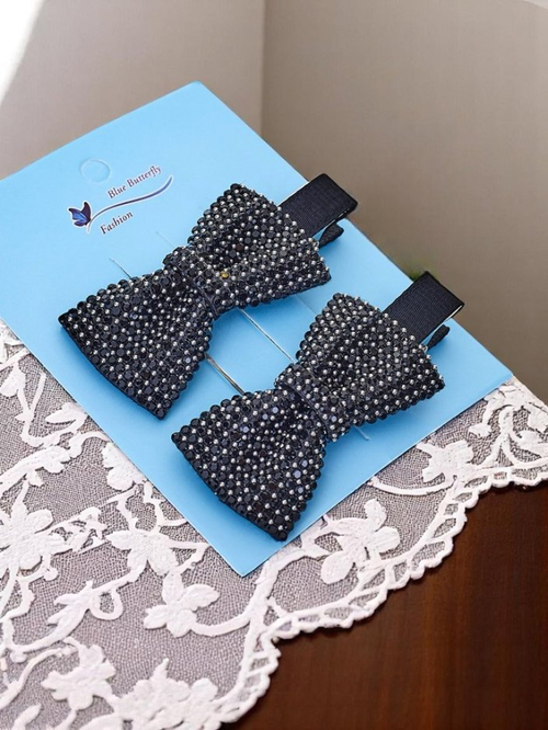 Royalfashion Набір з 2-х шпильок для волосся з бантиками та стразами Isadora