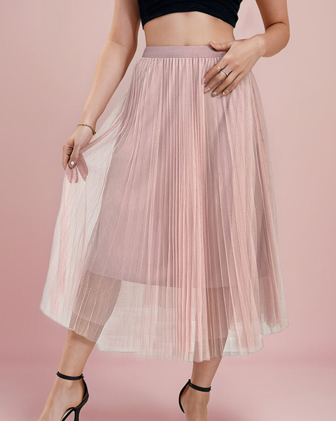 Royalfashion Dámská dvouvrstvá midi sukně