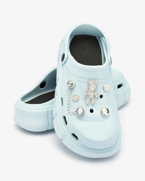 Сині жіночі гумові шльопанці Royalfashion Kooranza