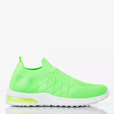 OUTLET Неонові зелені жіночі спортивні туфлі - на Brighta - Взуття