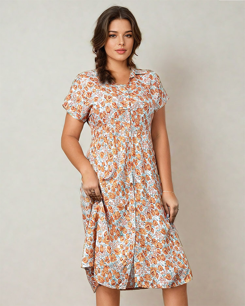 Жіноча квіткова сукня міді Royalfashion