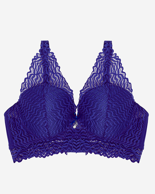 Кобальтовий чуттєвий мереживний бюстгальтер - Нижня білизна