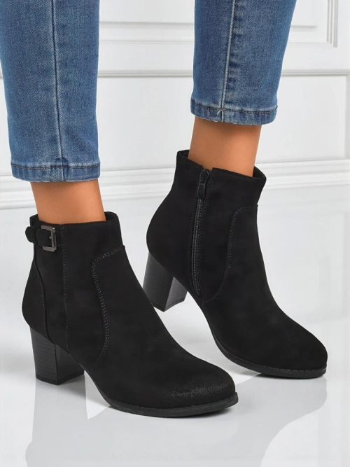 Жіночі ботильйони з еко замші на підборах Crimson Dusk