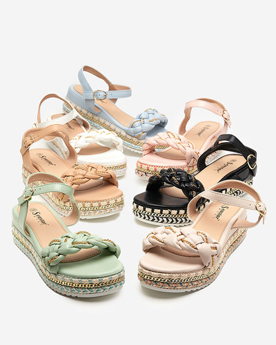 OUTLET Dámské černé ploché sandály Rella - Obuv