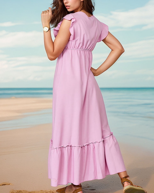 Жіноча довга сукня Royalfashion з мереживом