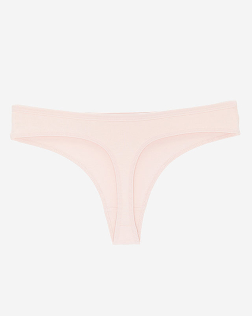 Класичні бавовняні жіночі стринги світло-рожевого кольору - Нижня білизна