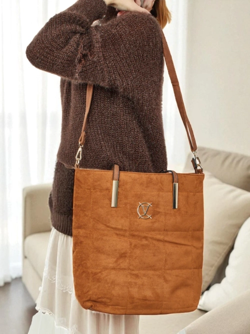 Жіноча сумка-шопер Caryenne з екозамші