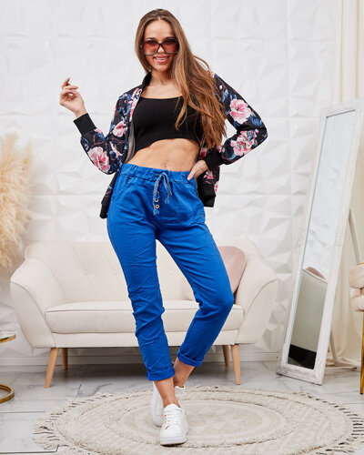 Royalfashion Dámské látkové kalhoty