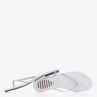 Світло-сірі жіночі шльопанці Lindsa - Взуття