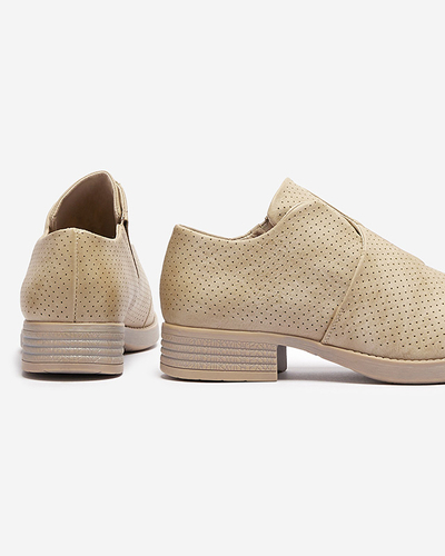 Бежеві жіночі напівчеревики з екошкіри Ilioppa- Взуття