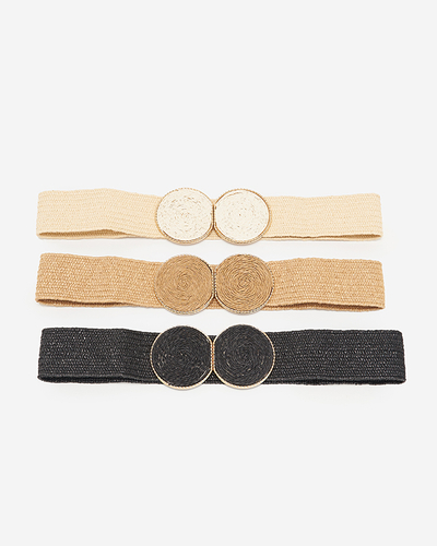 Dámský černý pletený elastický pásek - doplňky