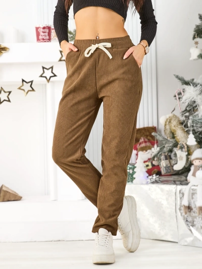 Royalfashion Teplé ženské velikostní kalhoty