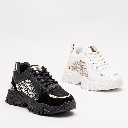 Білі жіночі кросівки з принтом Pralso