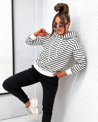 Royalfashion Жіночий комплект спортивного одягу в смужку