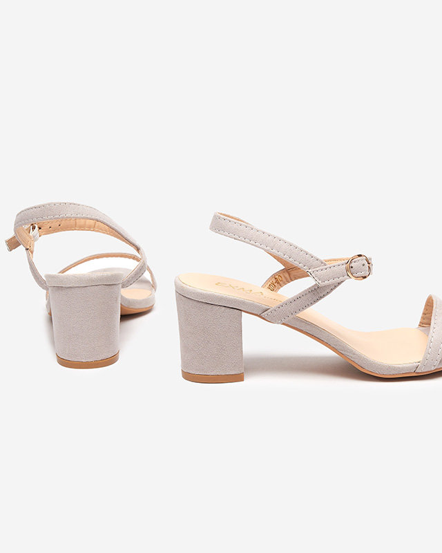 Dámské sandály na sloupku v šedé barvě Usopi - Obuv