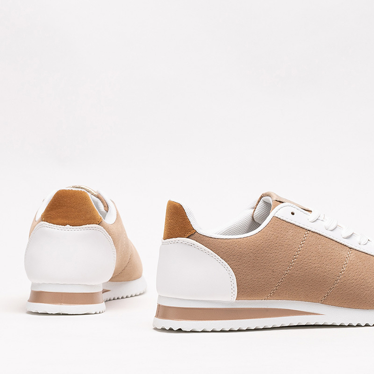 Dámské béžové sportovní boty na ploché podrážce Soruti - Obuv