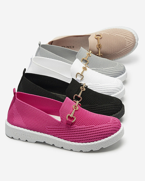 Жіночі сліпони фуксія з золотим декором Enelida - Взуття