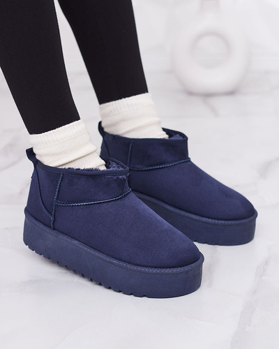 Royalfashion Navy blue krátké dámské boty a'la snow boots Teritsi