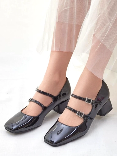 Royalfashion Гладкі жіночі туфлі на підборах з ремінцями Vible