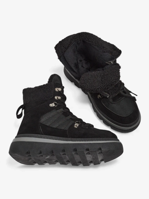 Жіночі Ботильйони Aurora Чорні Шкіряні Елегантні на Осінь