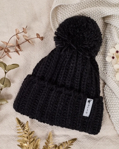 Dámský pletený klobouk Royalfashion s mašlí