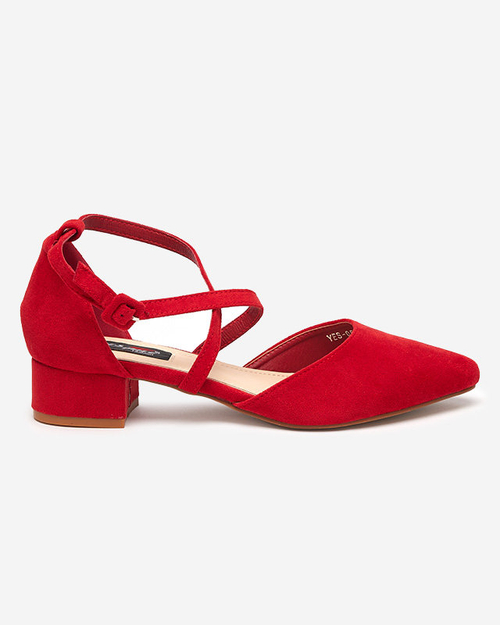Жіночі туфлі на плоскому каблуці червоного кольору Wohasi- Shoes