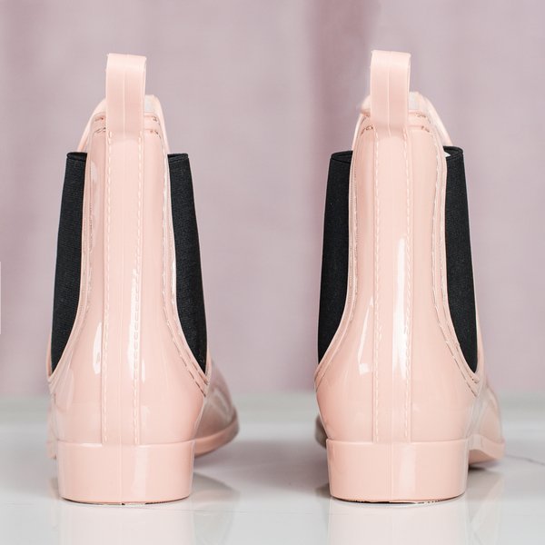 Béžové gumové lakované galoše Furu - Footwear 1