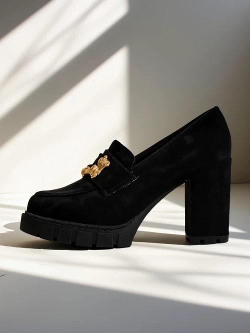 Katherine Elegante Чорні Замшеві Туфлі на Підборах