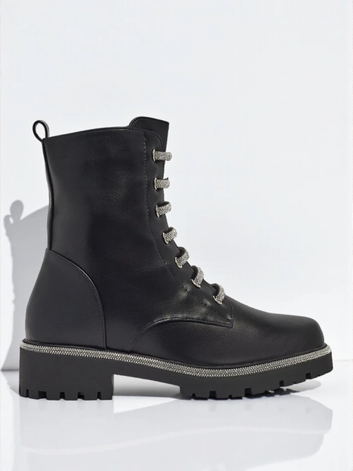 Жіночі ботильйони Lunara на шнурівці з екошкіри