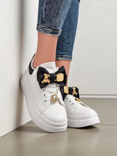 Royalfashion жіночі платформені кросівки з бантом Genimma