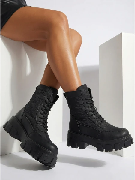 Eko kožené šněrovací dámské boty Solvi