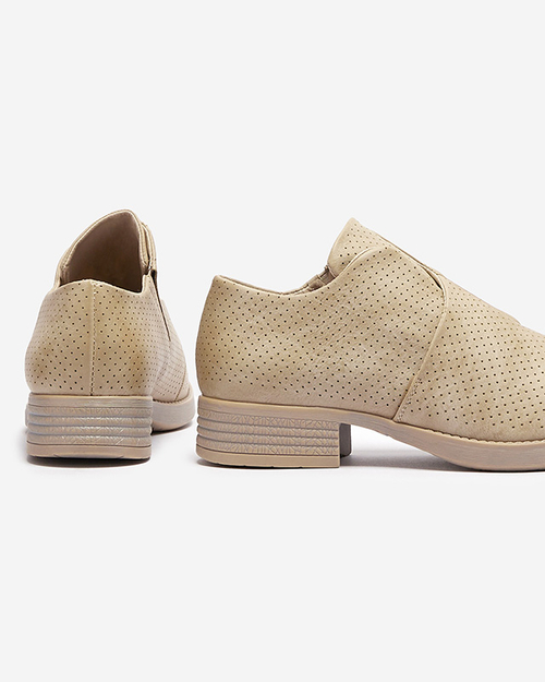 Бежеві жіночі напівчеревики з екошкіри Ilioppa- Взуття