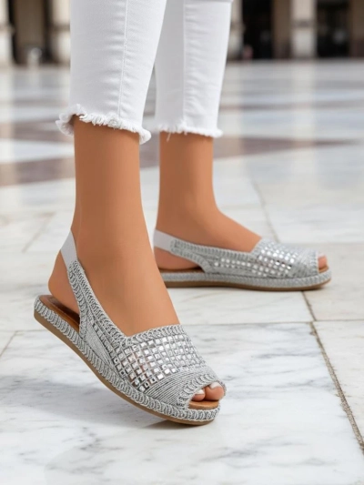 Royalfashion Жіночі сандалі еспадрильї жіночі з цирконами Belle Sparkle