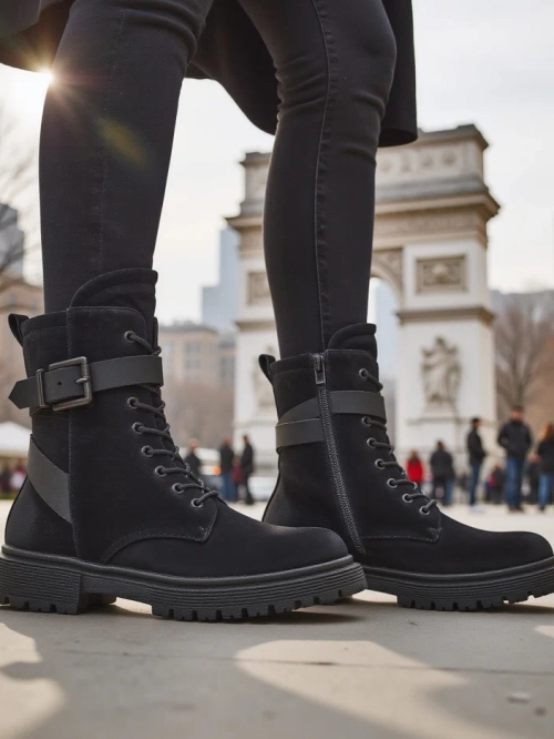 Жіночі робочі чоботи в стилі манкетт Miros