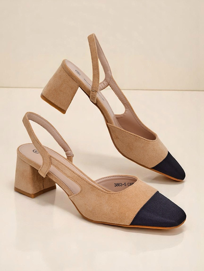 Royalfashion Dámské lodičky na nízkém podpatku s ozdobnou špičkou Eleganzo