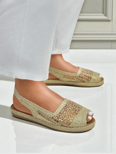 Dámské espadrilky na podpatku s kamínky Belle Sparkle