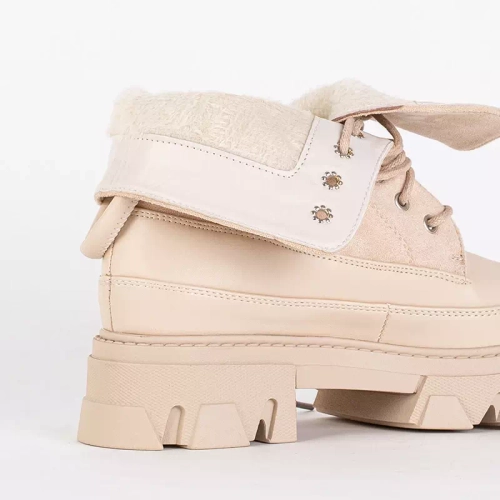 OUTLET Утеплені жіночі бежеві сумки Emilla - Взуття