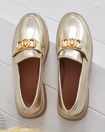 Zlaté Mokasíny Chloé Elegantní Dámský Styl