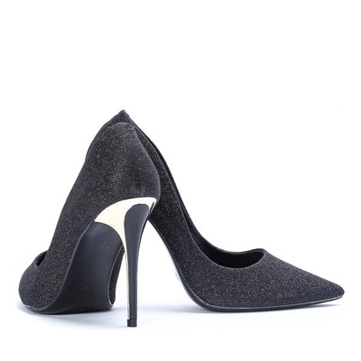 Černé jehlové podpatky s leskem Cassidy - Obuv