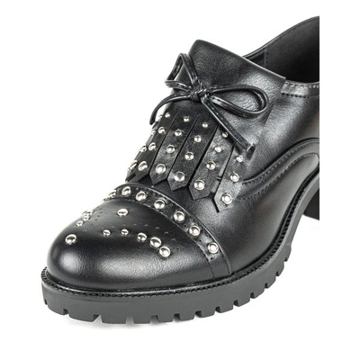 Чорне низьке взуття на товстій стійці Колорадо - Взуття