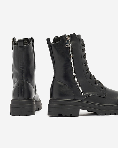 Černé dámské boty bagger s plochou podrážkou Fetisa - Obuv