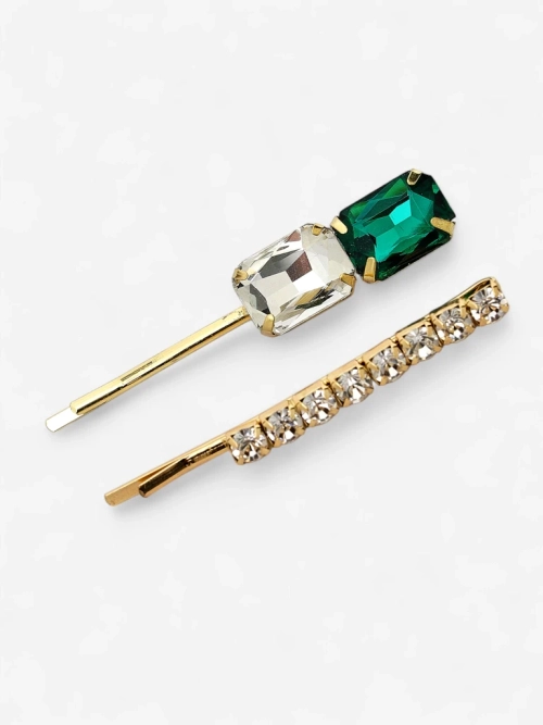 Royalfashion Шпильки для волосся з кольоровими кристалами