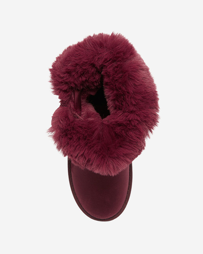 OUTLET Бордові жіночі снігоступи з бантом Rimms- Footwear