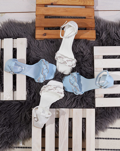 Білі жіночі босоніжки на пості Марієнка - Взуття