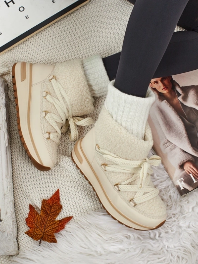 Boty a'la sněhule dámské s kožíškem Verruna