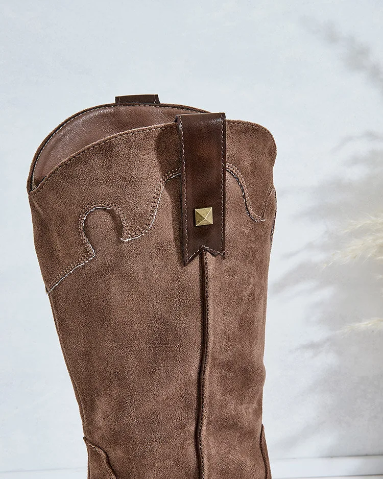 Royalfashion Dámské kovbojské boty na podpatku Kowib