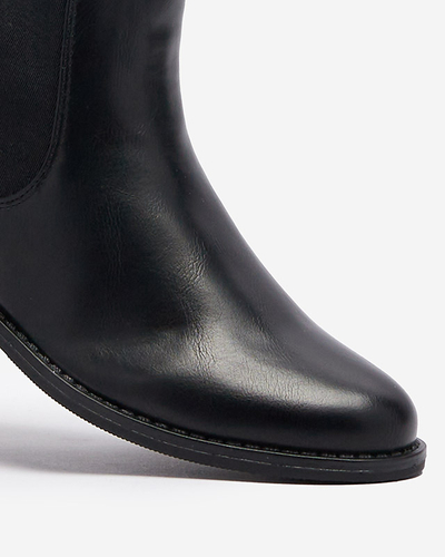 Чорні жіночі черевики a'la sztyblety Novos- Footwear