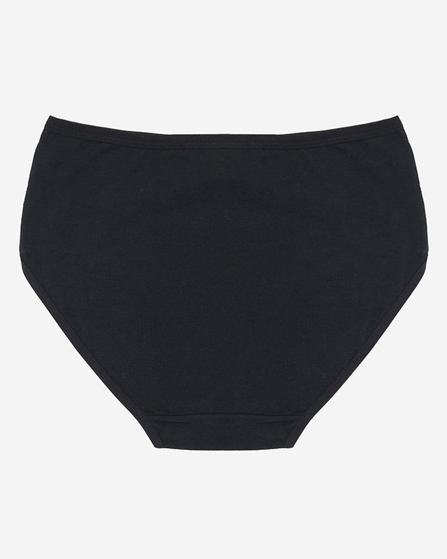 Klasické černé kalhotky pro ženy. PLUS VELIKOST - Spodní prádlo